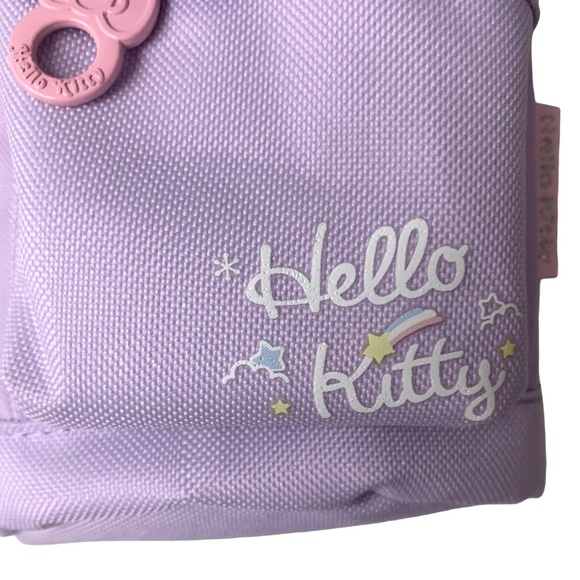 NWT Hello Kitty 2-Section Pencil and Small Items School Case Light Purple Pink - Picture 4 of 8